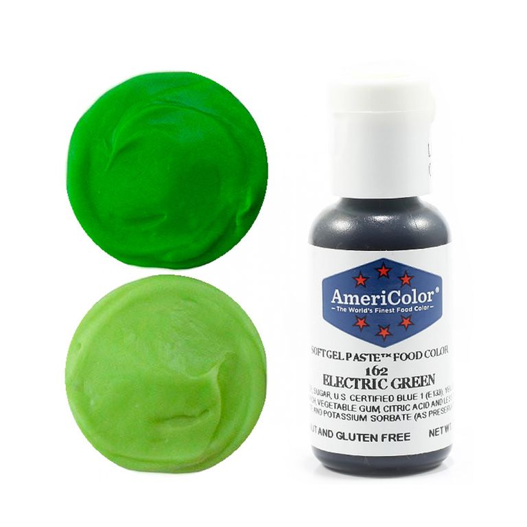 Гелевая краска Americolor, 21 гр Electric (зеленый электрик)