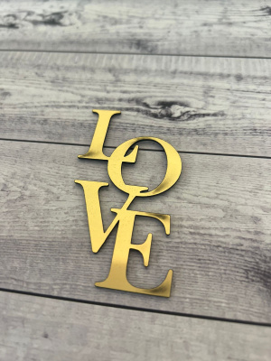 Топпер боковой "LOVE №8" из акрила 1,5 мм