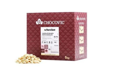 Шоколад белый Chocovic Sebastian 33,1% (текучесть 3 капли), 5 кг