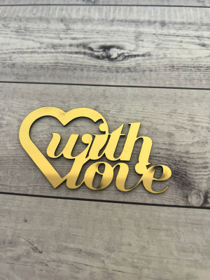 Топпер боковой "LOVE №10" из акрила 1,5 мм