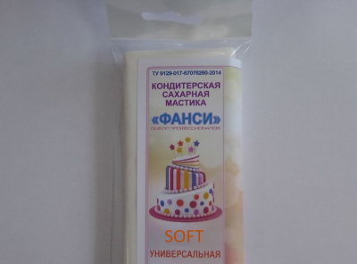Мастика сахарная "Фанси универсальная" SOFT 0,25 кг для обтяжки и лепки 