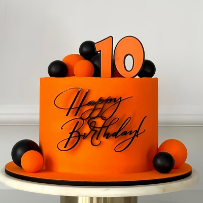 Топпер для торта боковой «Happy Birthday 19», черный 