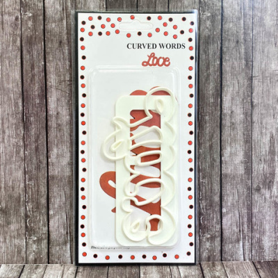 Вырубка для пряника с оттиском "Love", пластик, 13*6 см 
