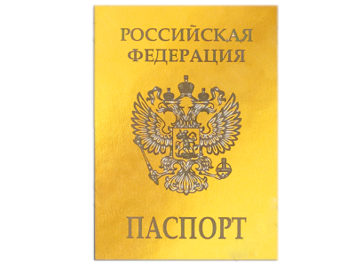 Топпер боковой "Паспорт" 9*12,5 см, золотой