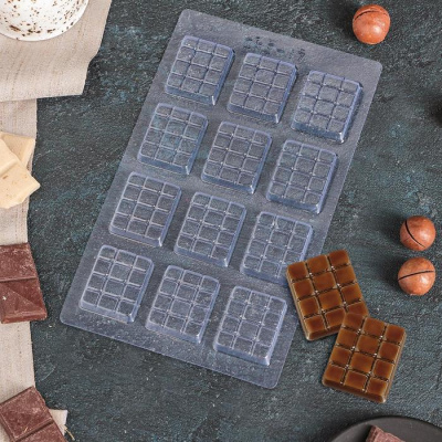 Форма для шоколада «Вкусная плитка шоколада», 22×13 см мини