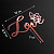 Топпер пластиковый "Love, с бабочкой", 11,5 см