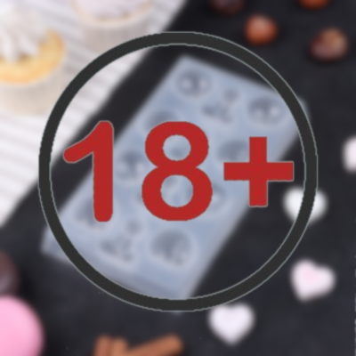 Форма пластиковая "18+", 3 фигуры, 15 х 7 см, 12 ячеек